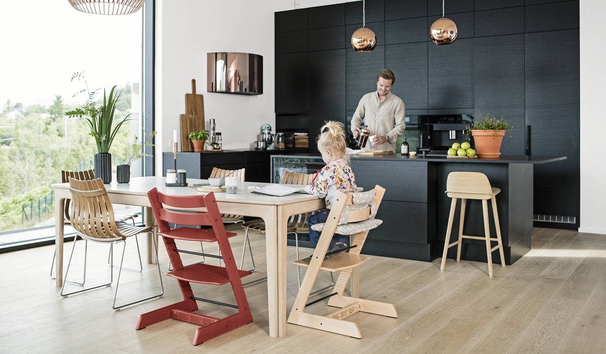 Stokke Tripp Trapp Chair Kitchen with Dad