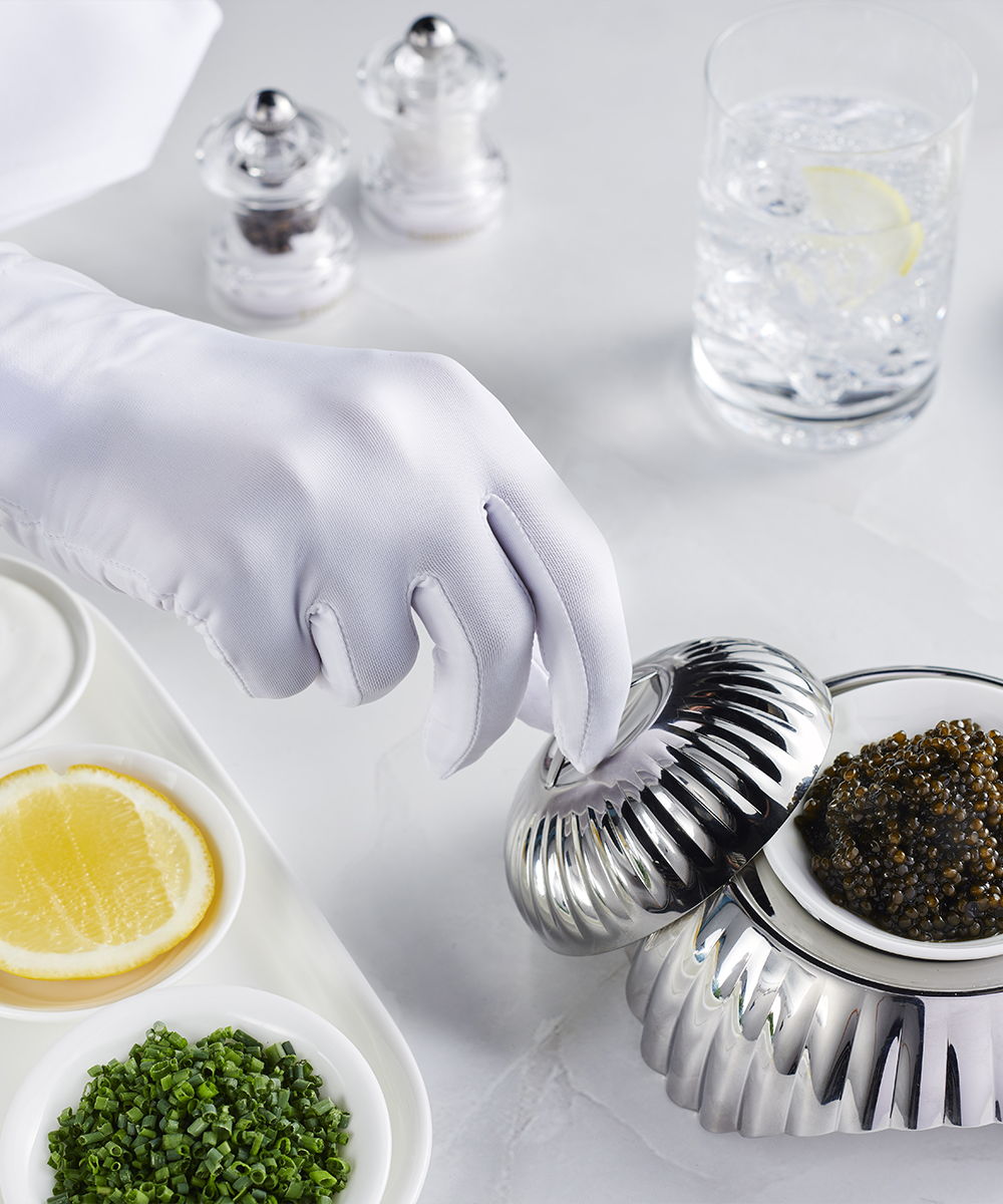 Robert Welch caviar presentation bowl for Emirates’ First Class passengers