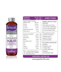 Perfectil Platinum Collagen Hair Drink Pack & Label