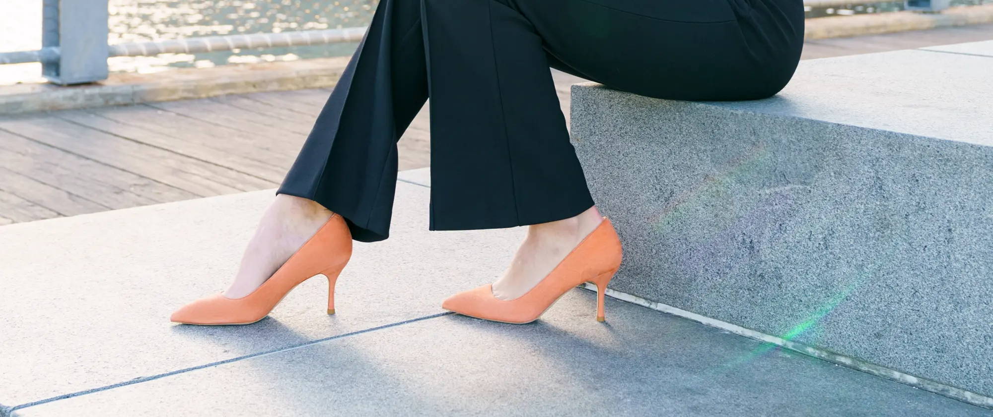 Comfortable Peach Heels | Ally Shoes