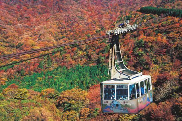 箱根駒ヶ岳ロープウェー：富士山と紅葉のコラボレーション！