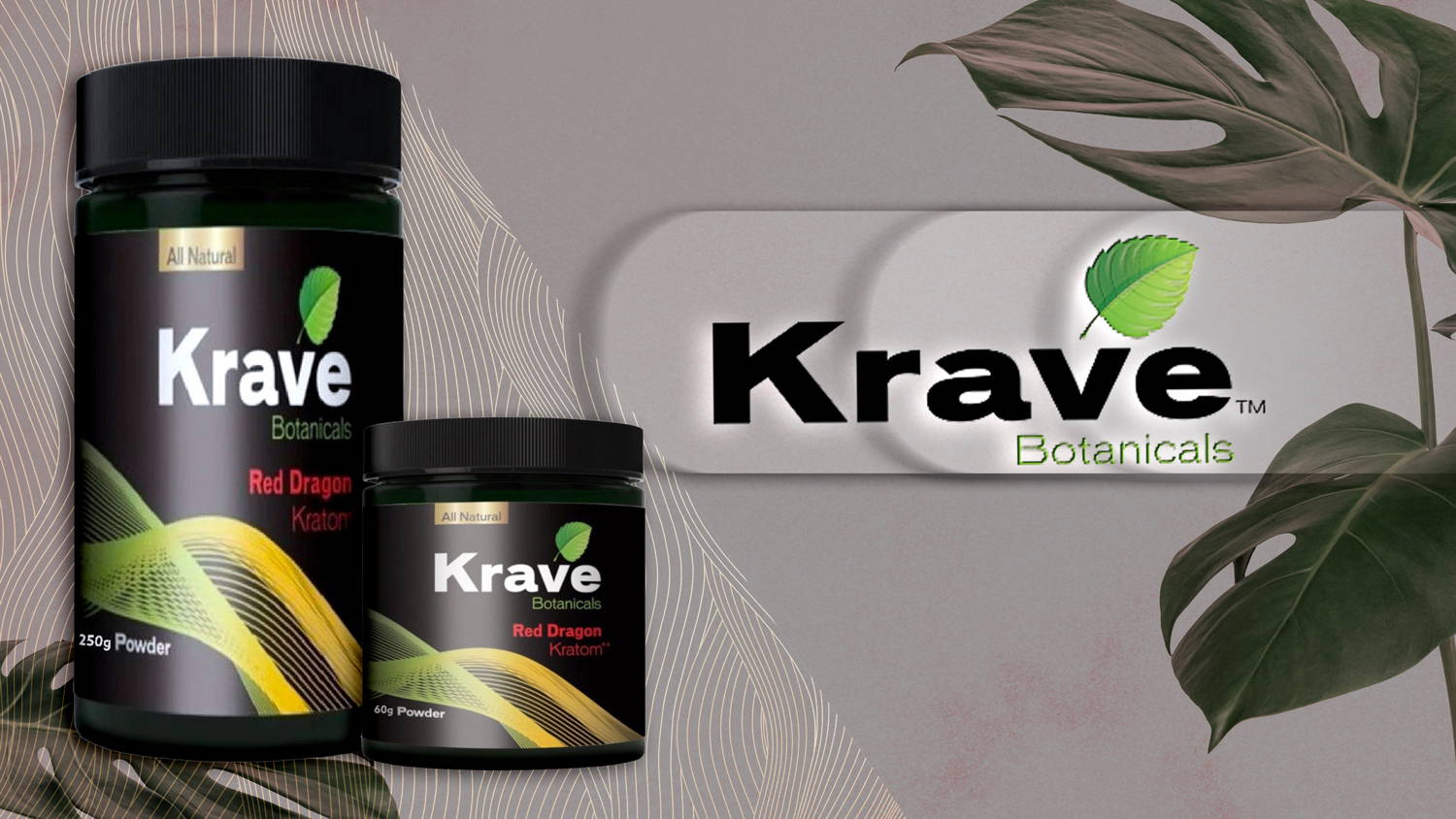 Krave Kratom Powder Red Dragon 60 and 250 Grams