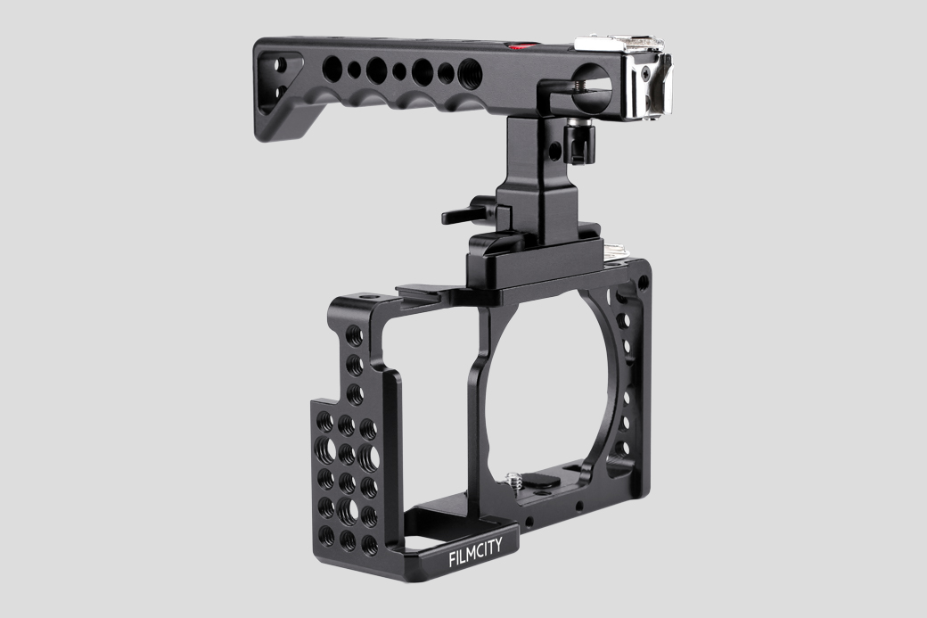 Filmcity Cage w Dual Handles for SONY Alpha A6000 A6300 ILCE-6000 6300 NEX-7 Cameras