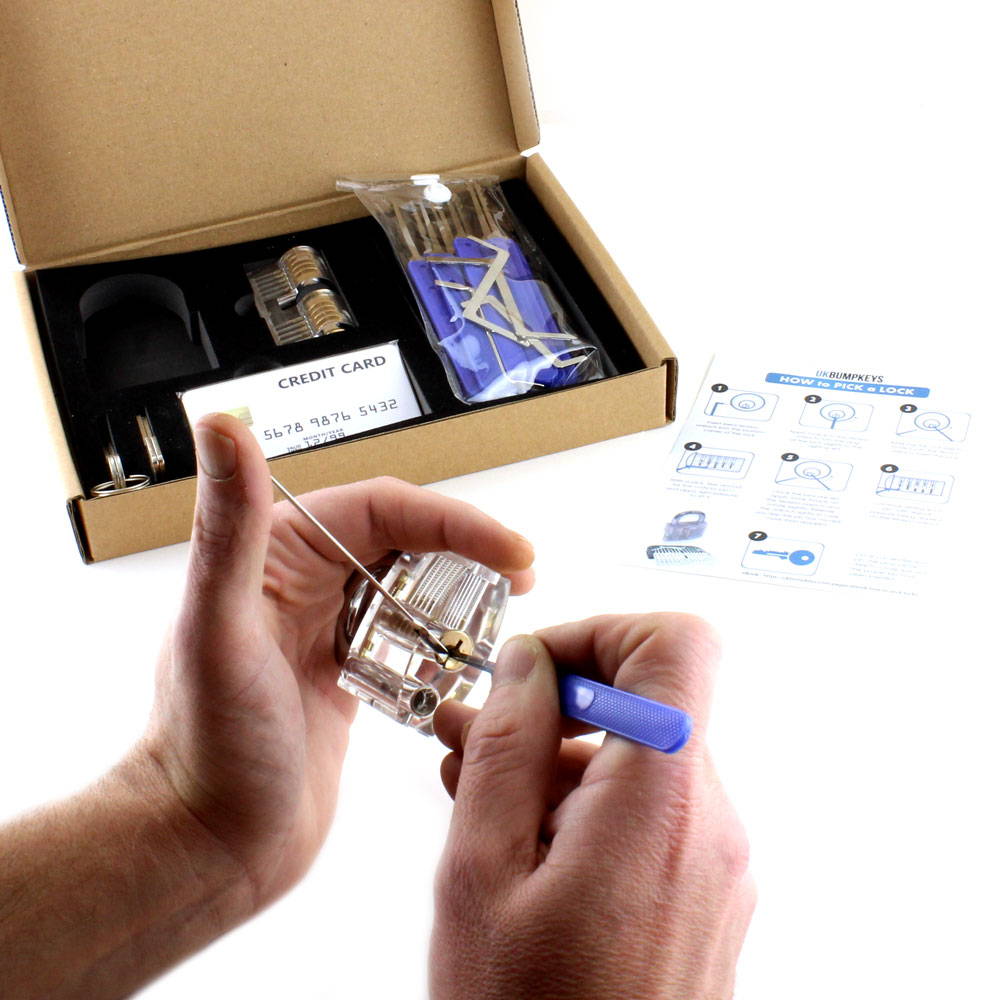 Beginners Lock Pick Set Box - Tactile Lockpicks, Practice Locks, Spy Kit & Dummies Guide