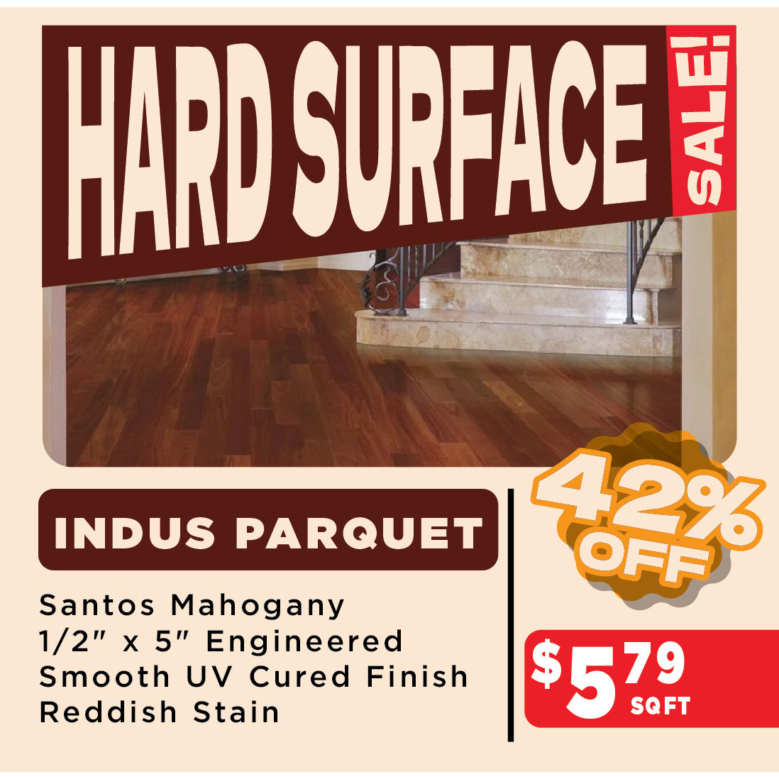 Indus Parquet Santos Mahogany Sale