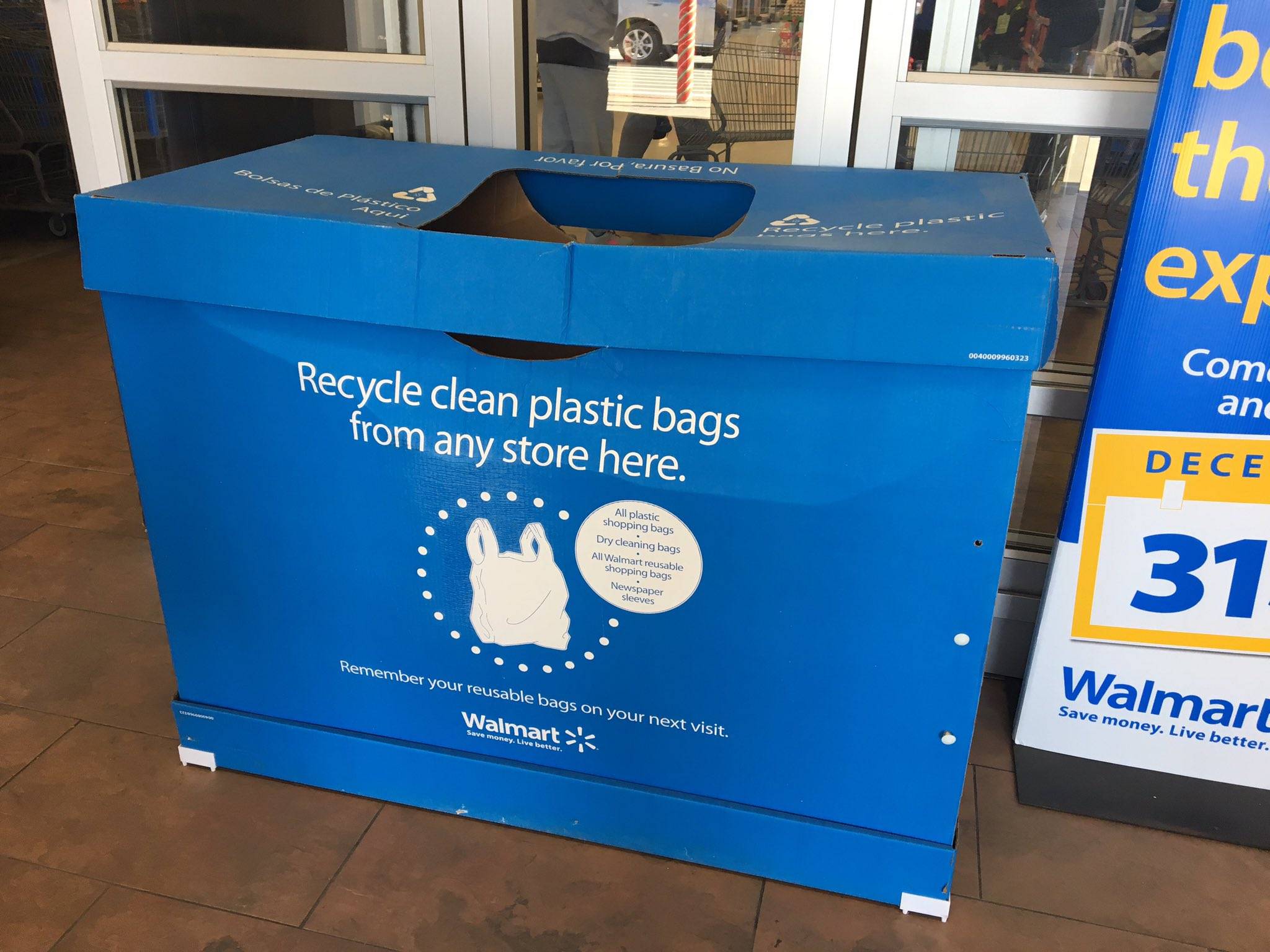 plastic drop-off bin