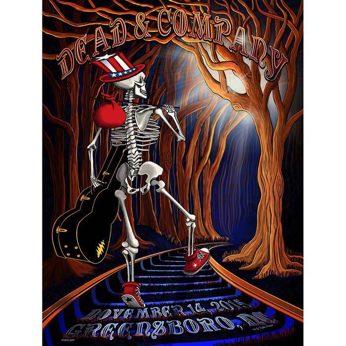 Taylor Swope's Dead & Company Greensboro poster