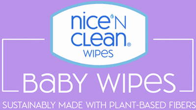 Nice 'N CLEAN Baby Wipes - Sustainably Made With Plant Based Fibers