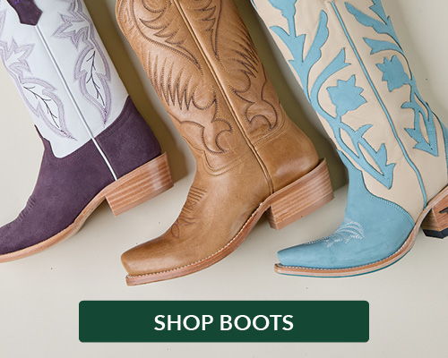 Three pairs of stylish cowboy boots with a 