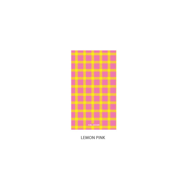 Lemon pink - ICIEL Today newtro check memo notepad ver4