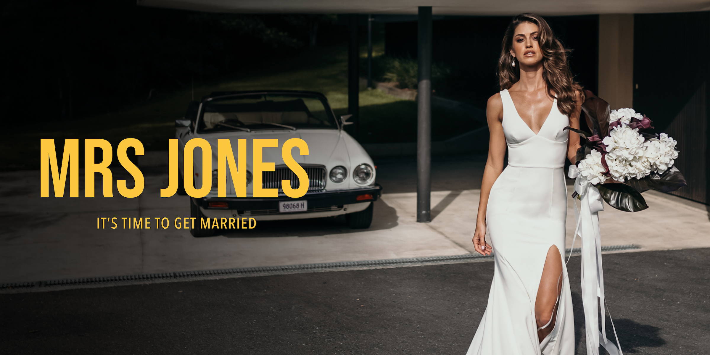 Mrs Jones 'It's Time To Get Married' Banner