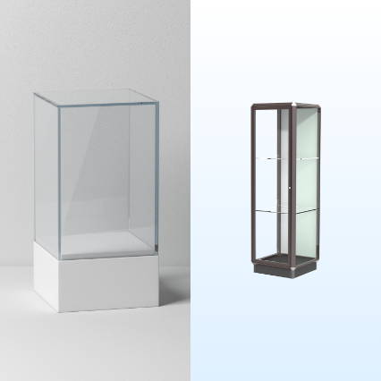 Vitrinen und Sichtschutzglas aus VSG Optiwhite Glas