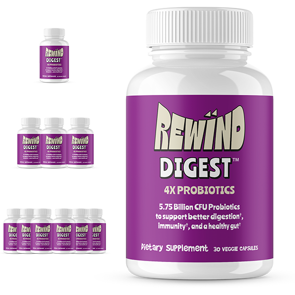 Rewind Digest Probiotics bottle set