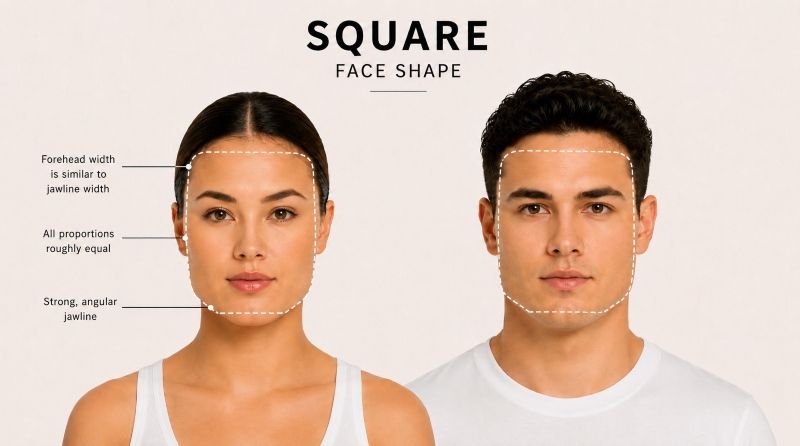 square face shape explainer for men and women