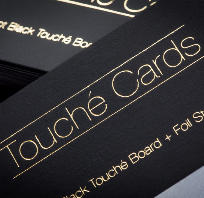 Touche business cards foil stamped cards on touche card stock