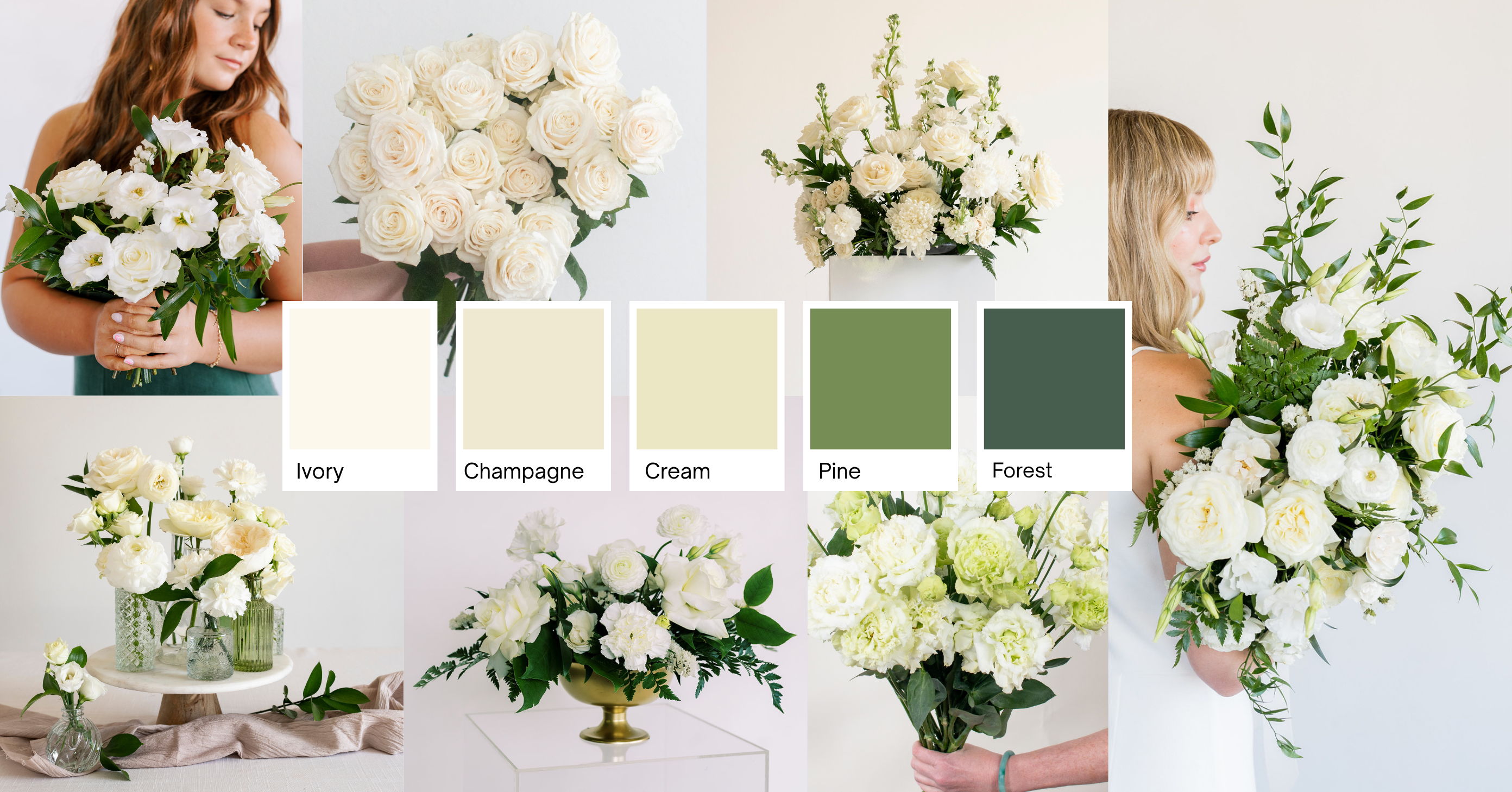 natural green and cream