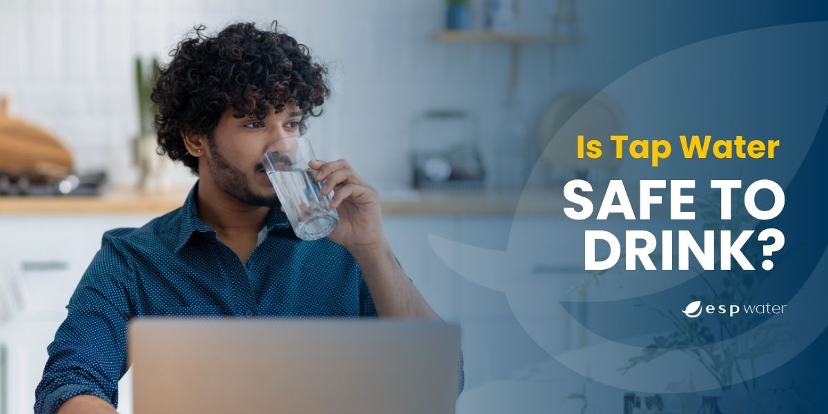 Person drinking tap water