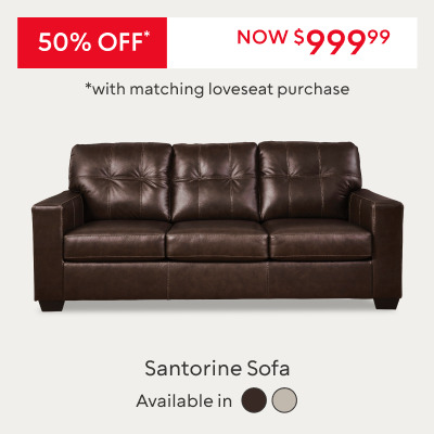 50% off Santorine Sofa​ was $1999.99 now $999.99 when you buy the matching loveseat