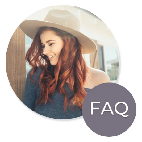 red head woman with curled beachy waves with TYME iron 