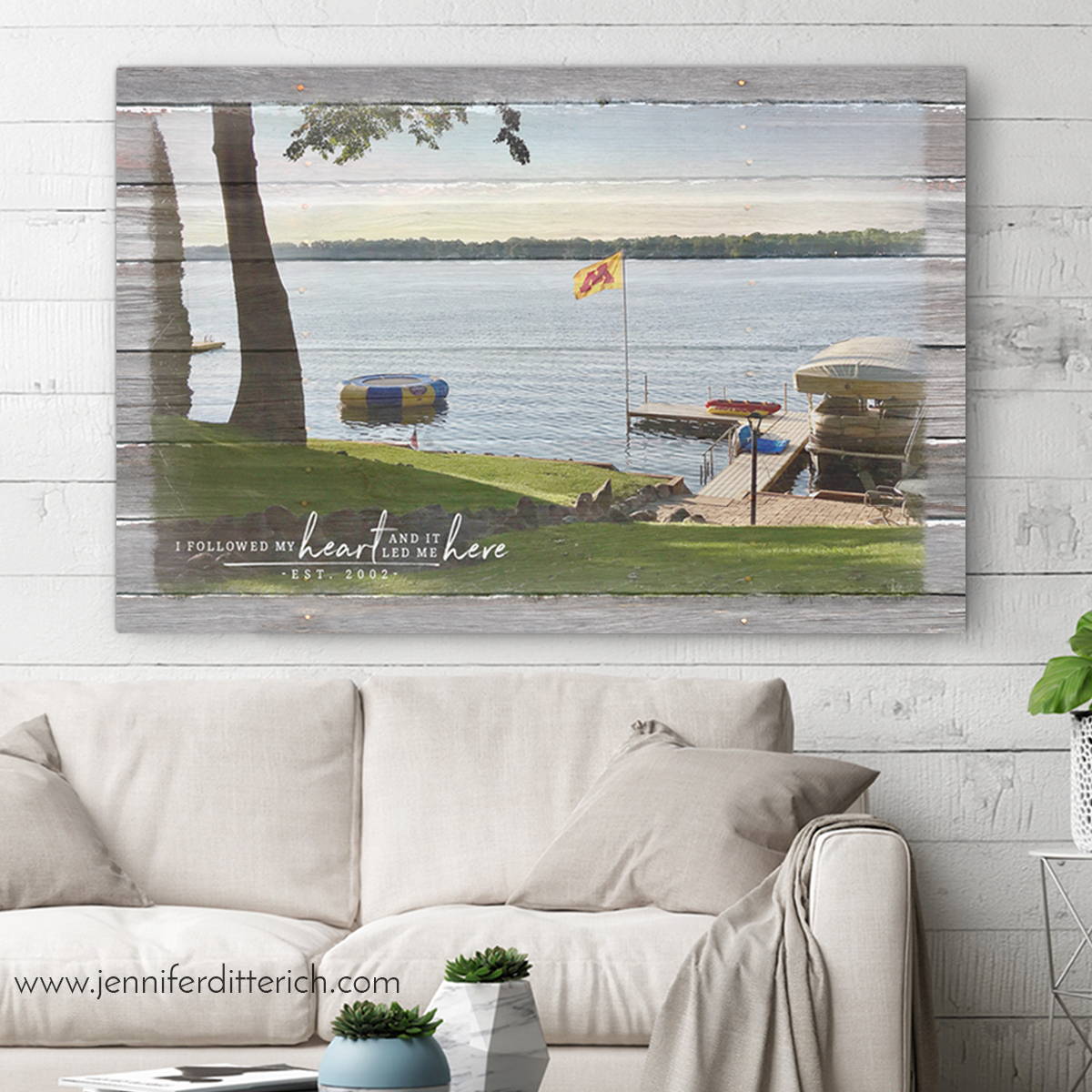 Personalized Lake Canvas Print