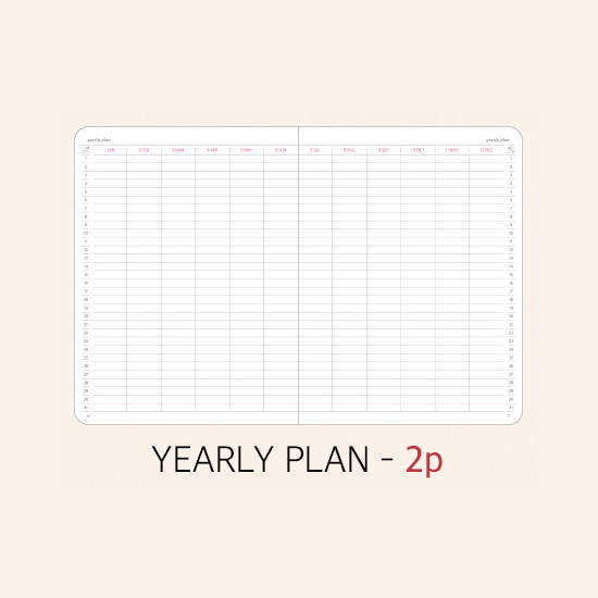 Yearly plan - Rihoon 2020 Essay small weekly dated diary planner