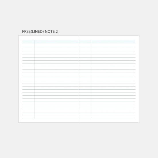 Free(lined) note - 3AL 2020 Brighten day dated weekly diary planner