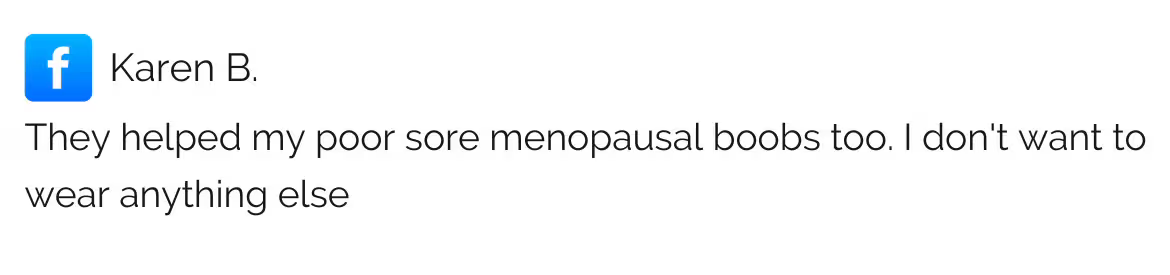 menopausal sore boob bra