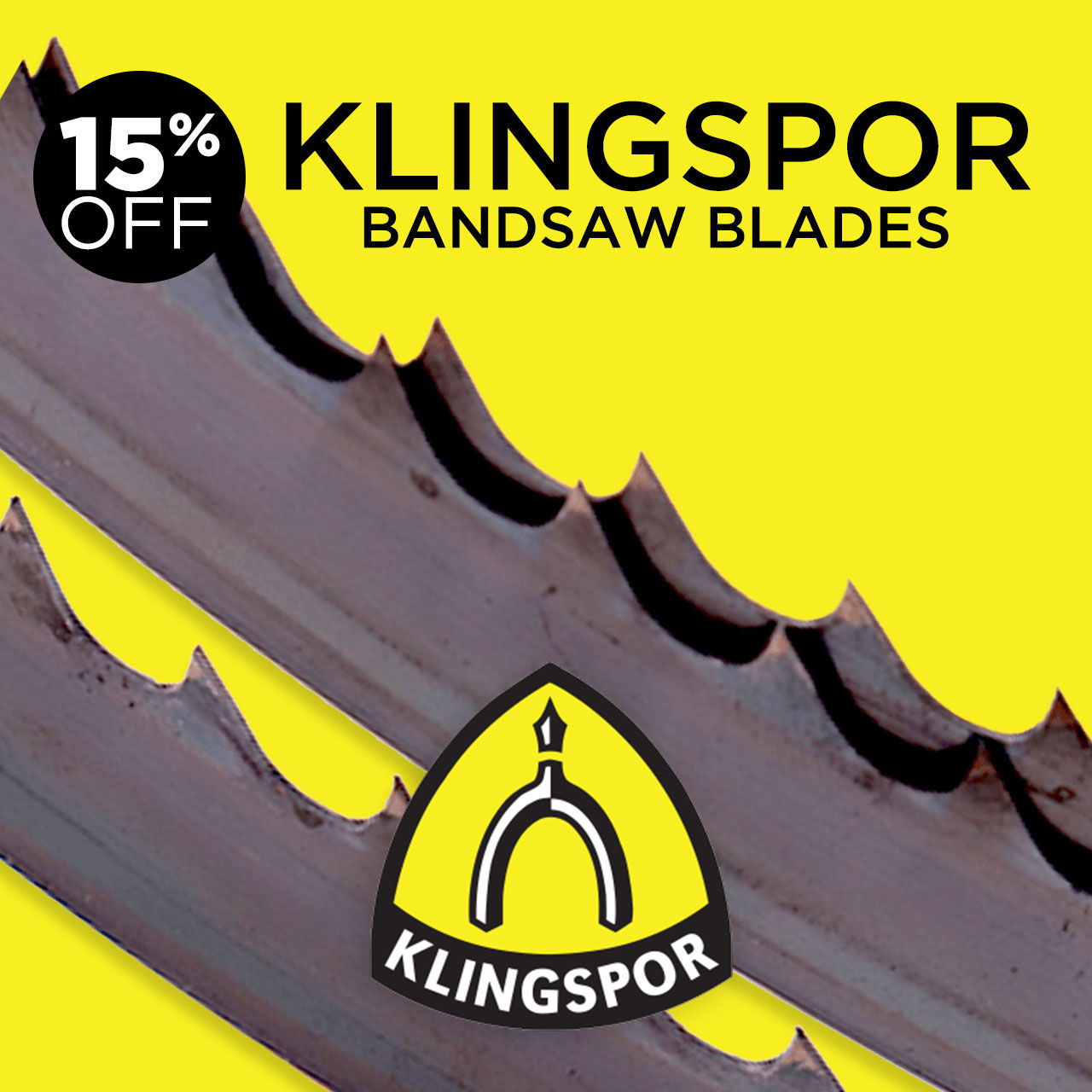 15% Off Bandsaw Blades