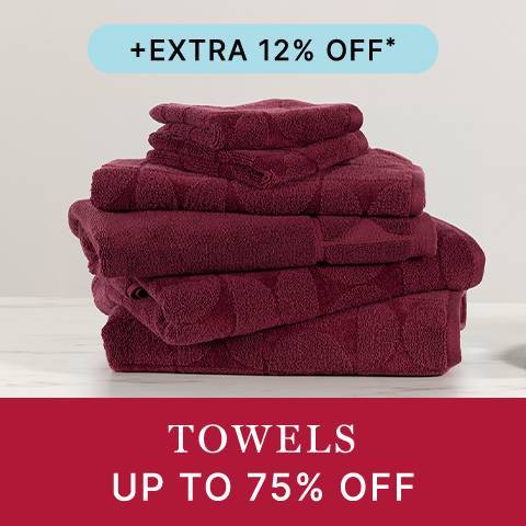 Towels up to 75% off