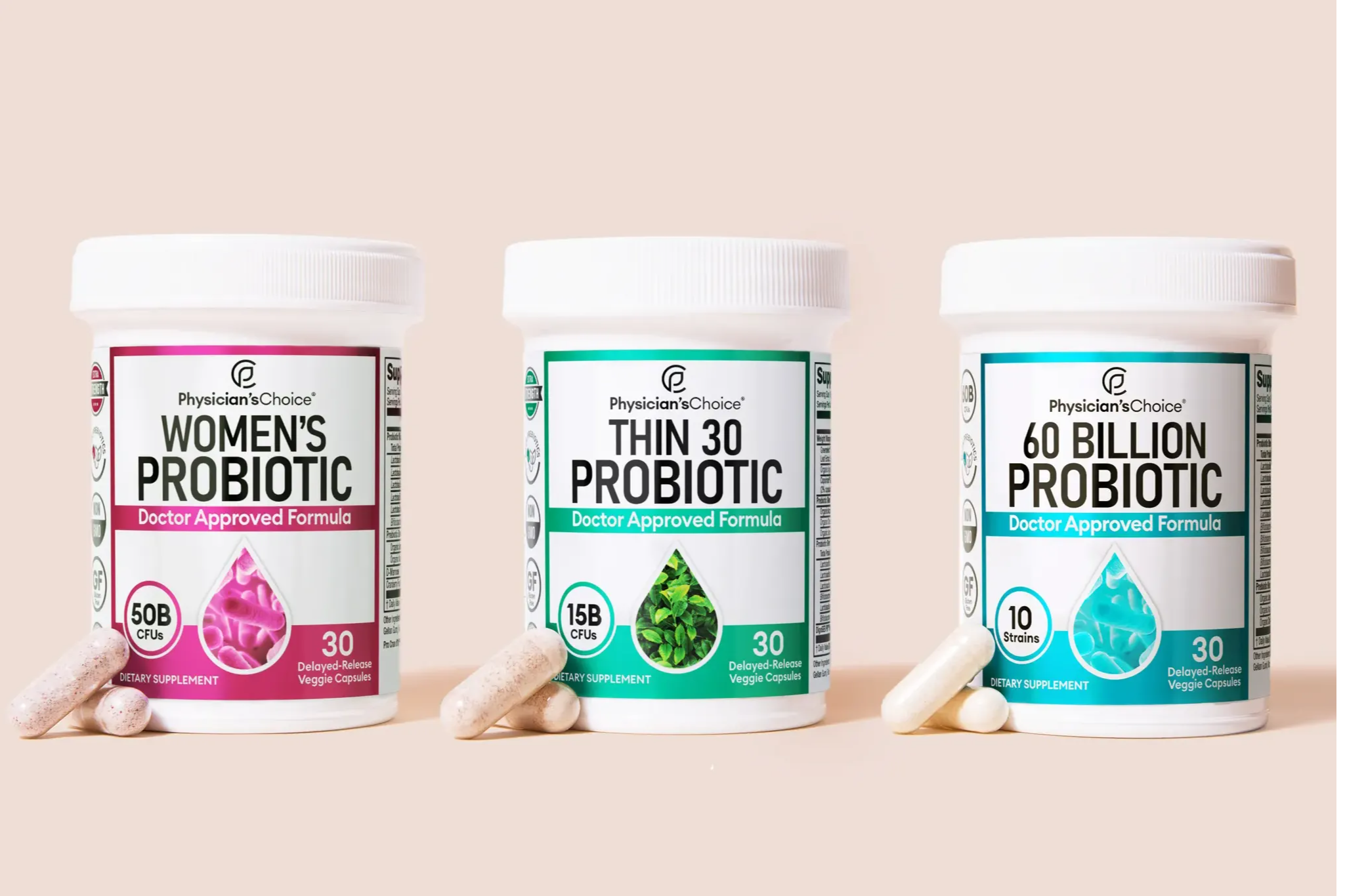 Physician's Choice Women's Probiotic, Thin 30 Probiotic and 60 Billion Probiotic