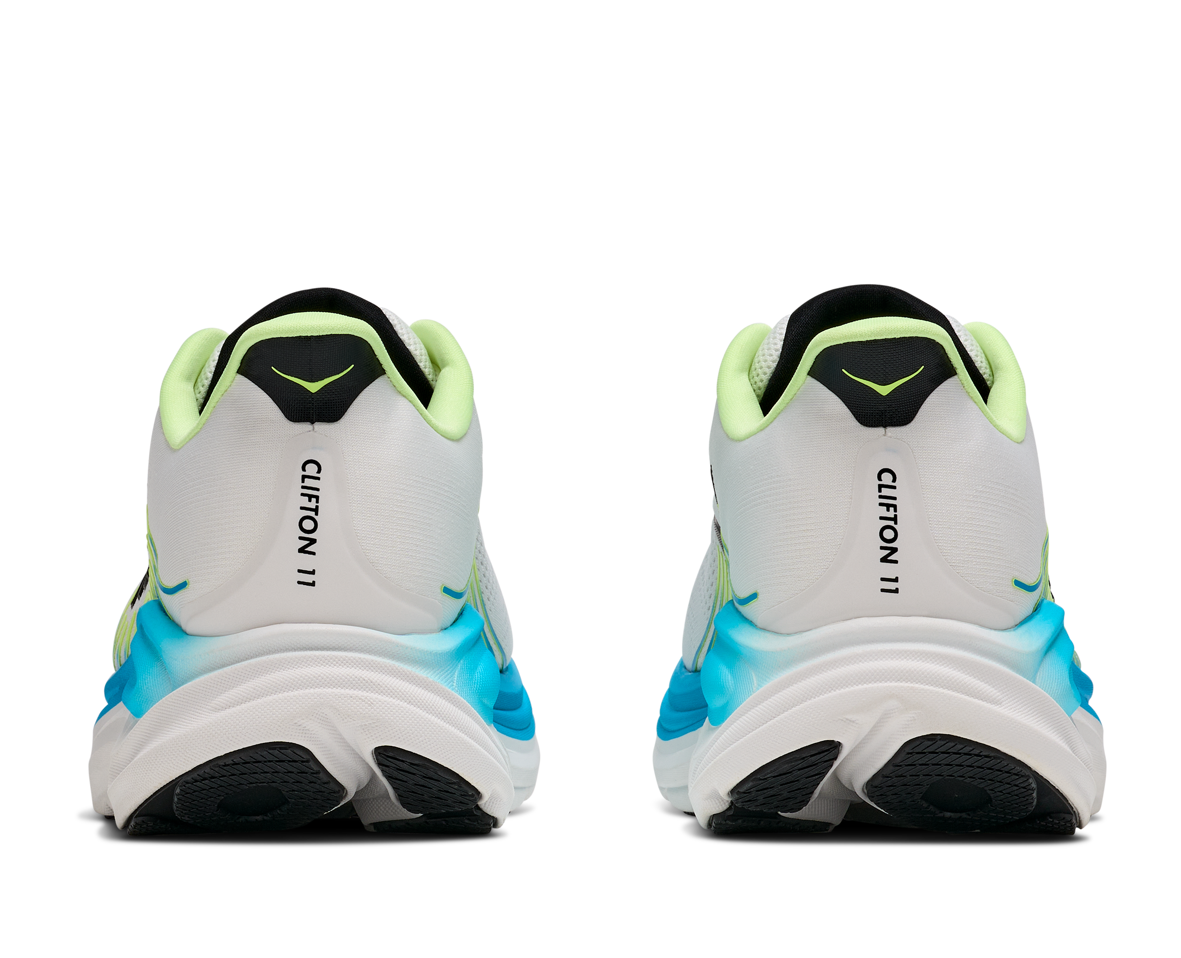 Der Hoka Clifton 11 von hinten fotografiert.