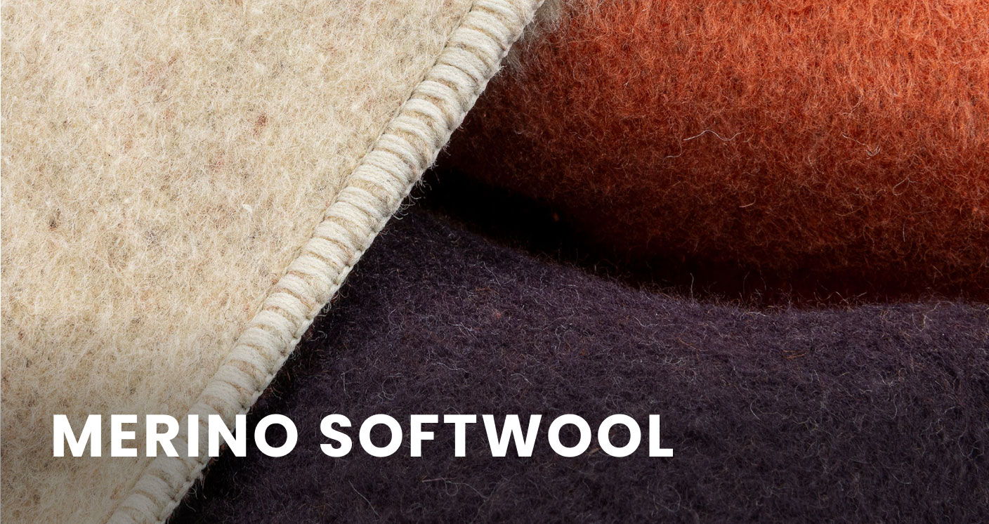 Merino softwool fabric in various colors.