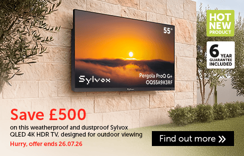 Save £500 on this weatherproof and dustproof Sylvox QLED 4K HDR TV, designed for outdoor viewing - Hurry, offer ends 26.07.26