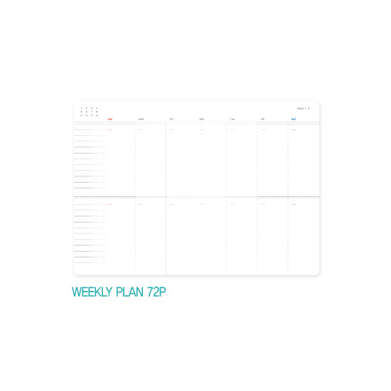 Weekly plan - Appree Origin diary dateless weekly planner journal