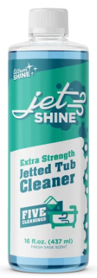 Bottle of JetShine Jetted Tub Cleaner