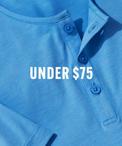 Blue shirt with buttons and text 