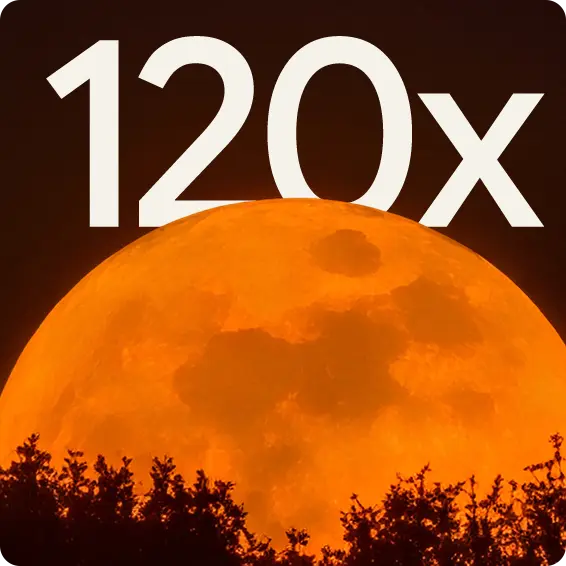 Orange moon with 