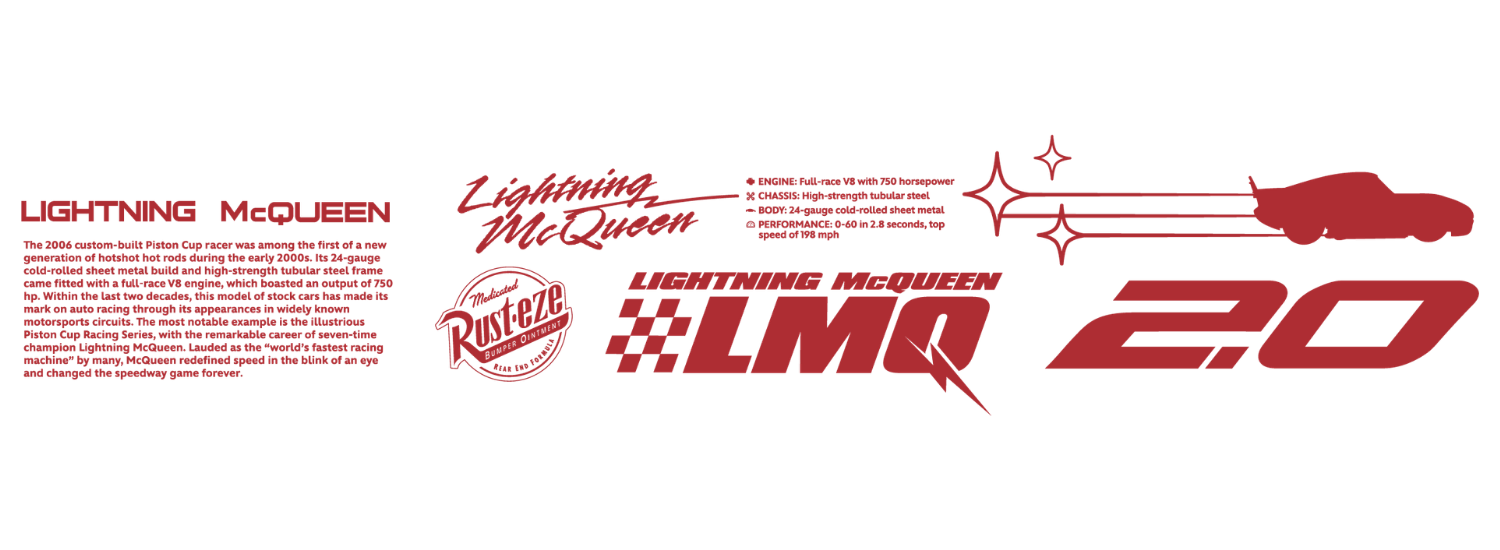 Logo featuring stylized text and design elements in red.