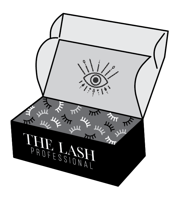Lash kit box with supplies