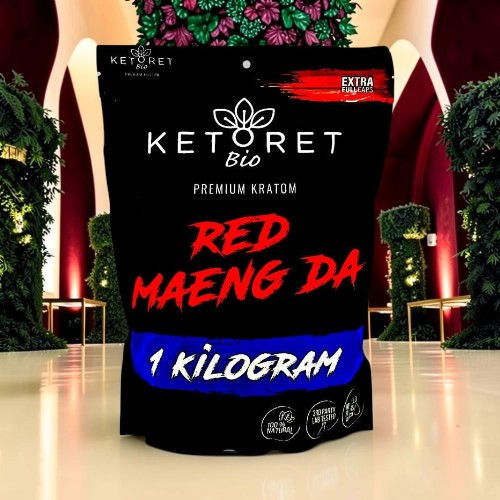 Black packaging for Ketoret Bio Red Maeng Da, 1 kilogram.