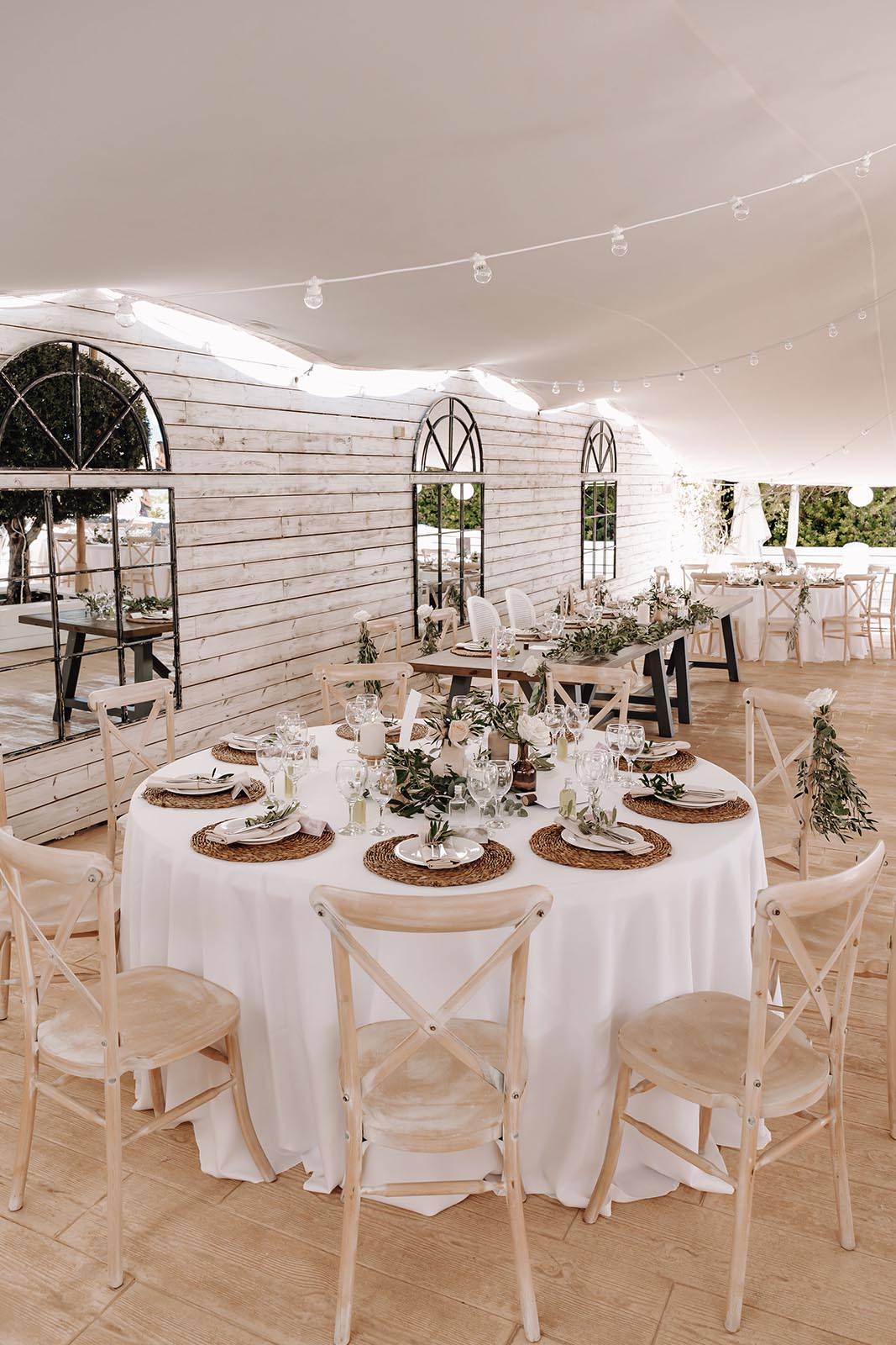 Wedding venue and tables