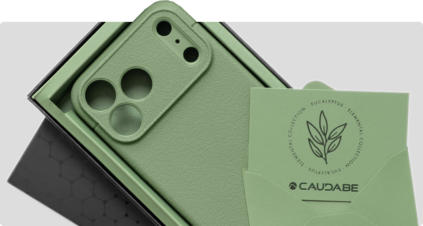 Sheath in eucalyptus color with packaging