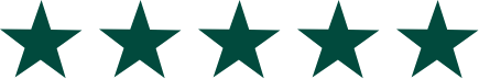 Five green stars in a row.