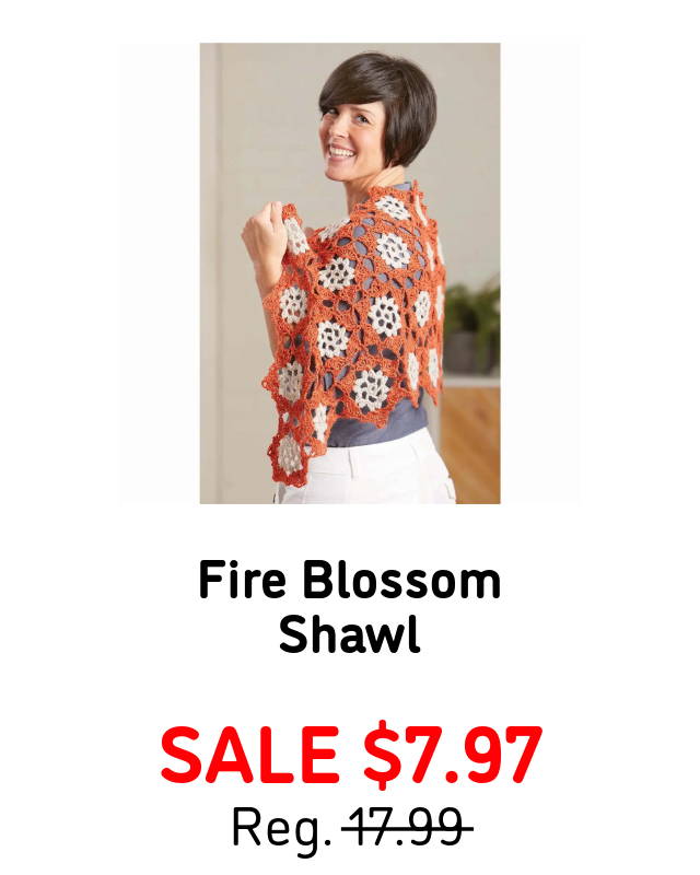 Fire Blossom Shawl - Sale $7.97. (shown in image).