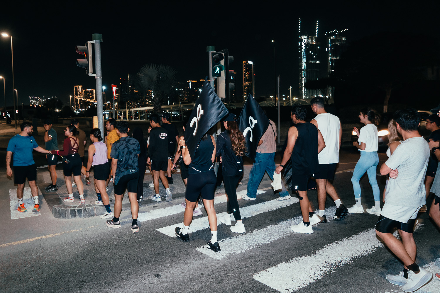 Community run along the Dubai Design District Canal