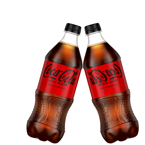 Main image of two bottles of coke zero
