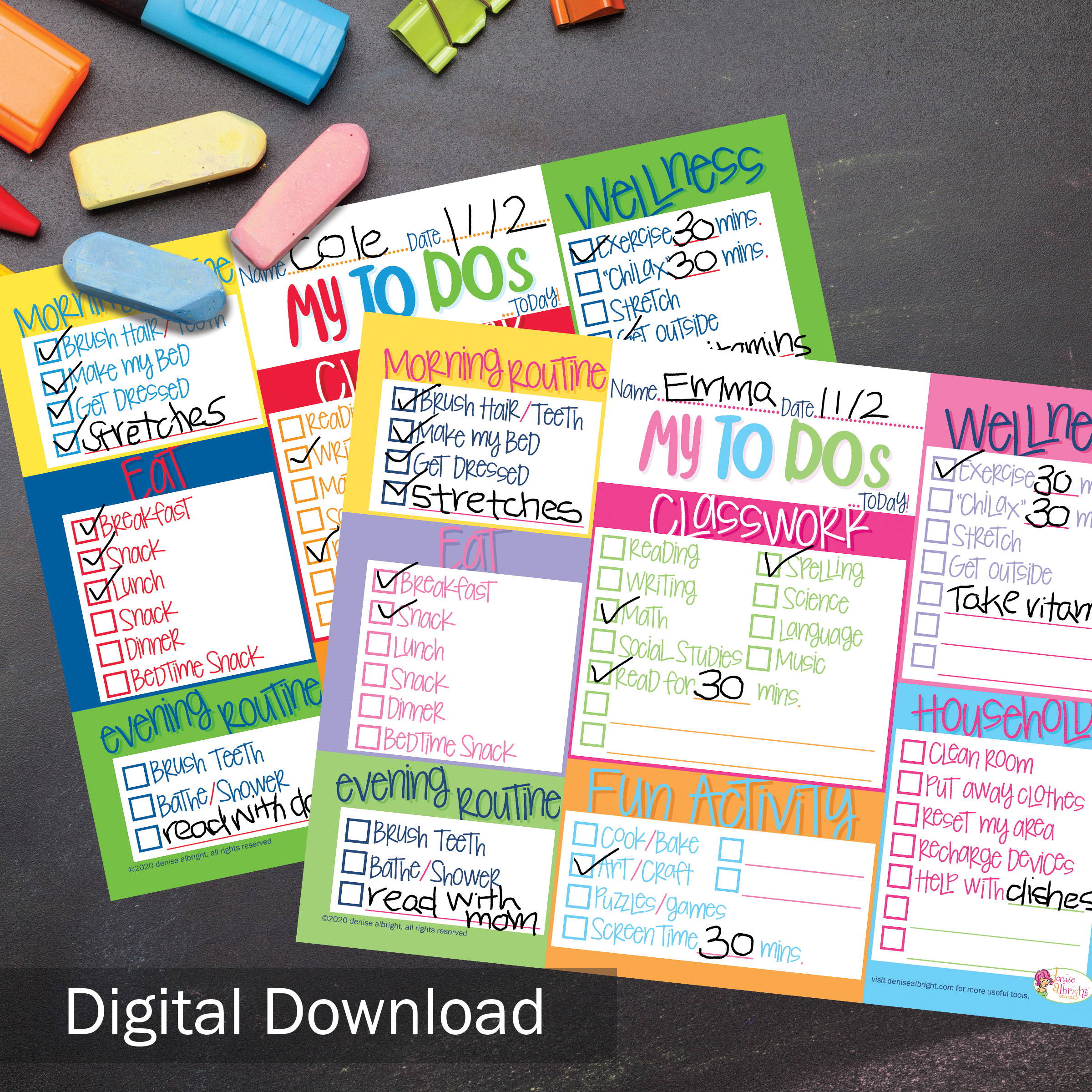 FREE Kid's To-Dos Digital Download