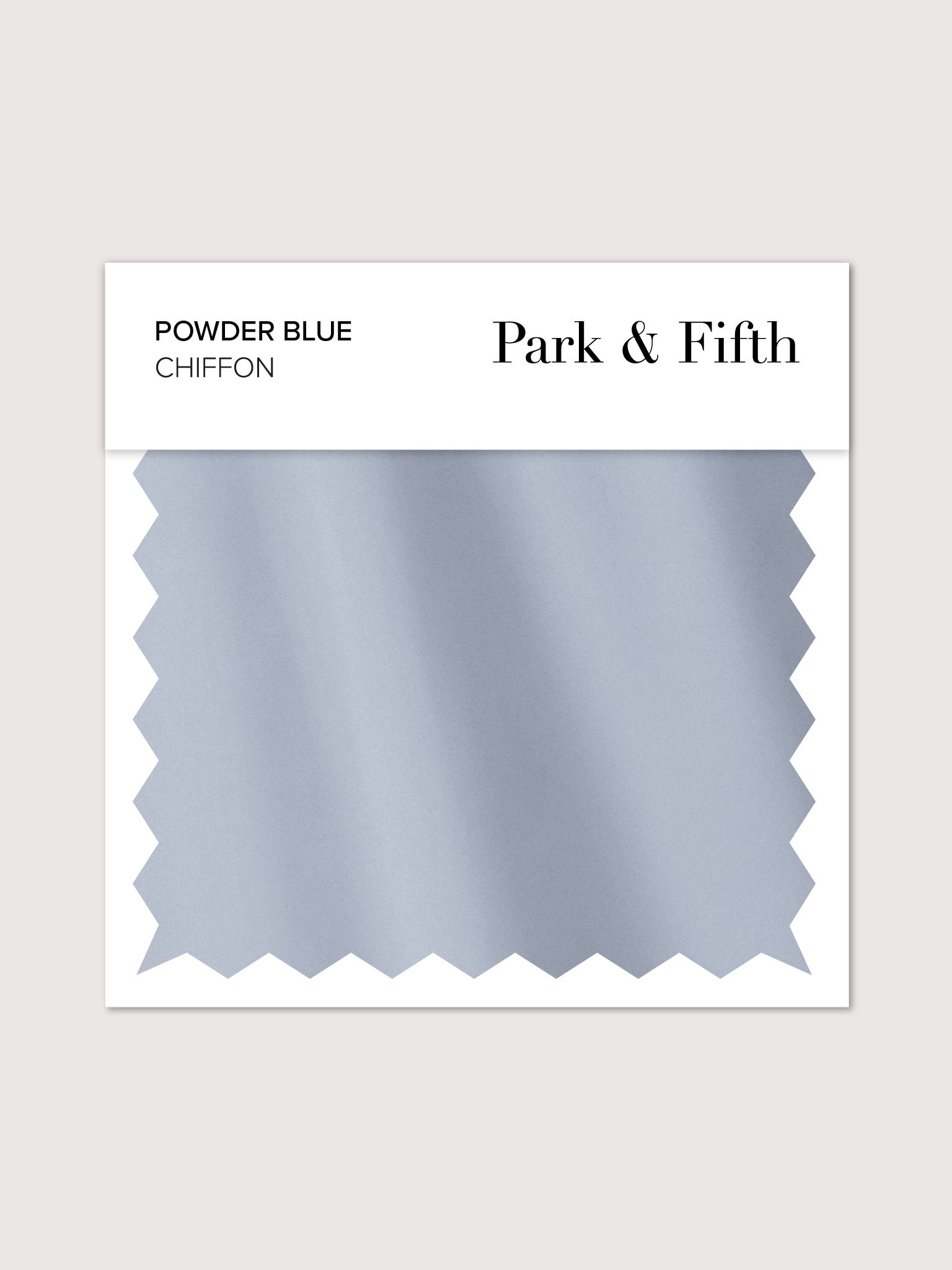 Powder blue chiffon fabric swatch from Park & Fifth.