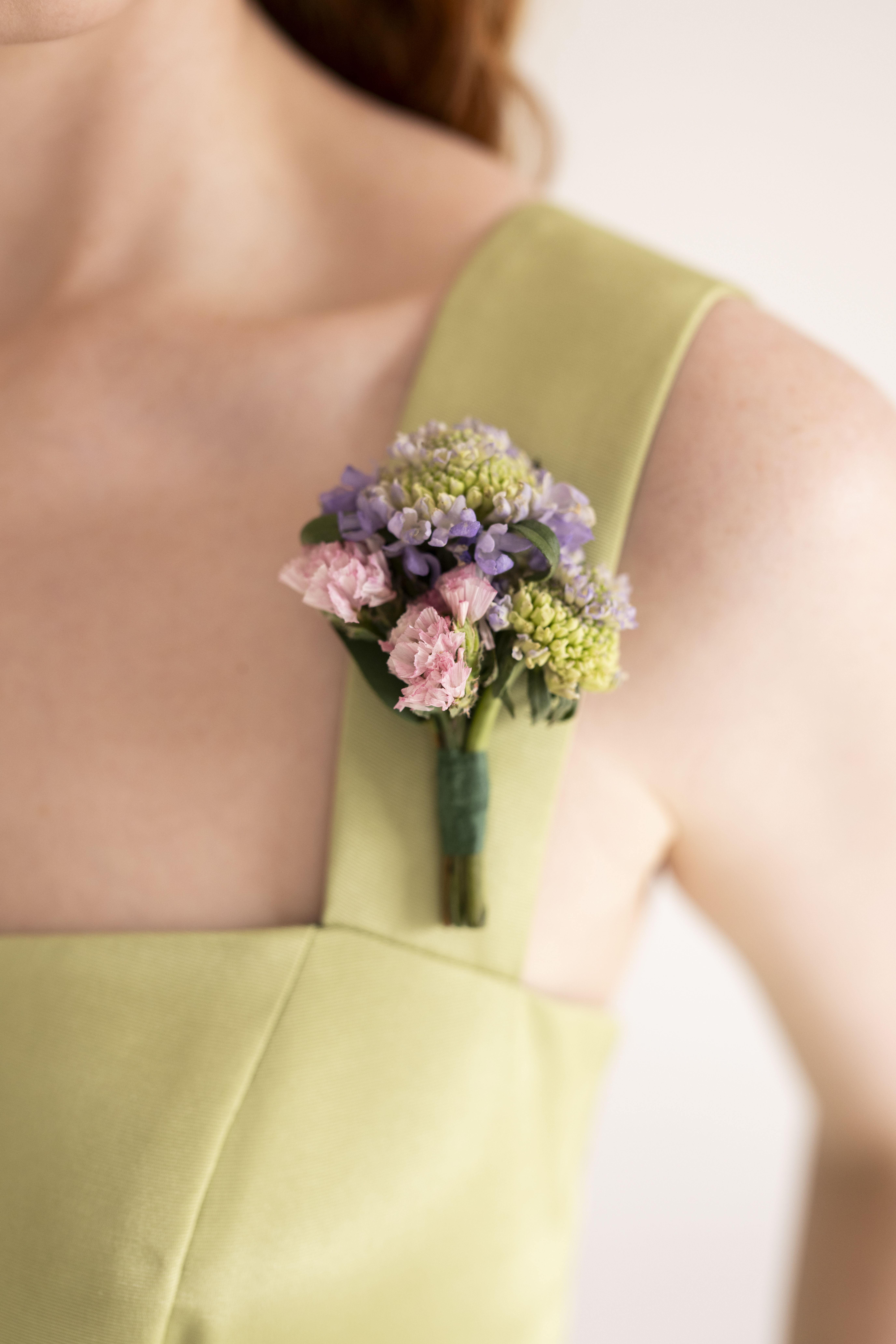 lavender premade corsage