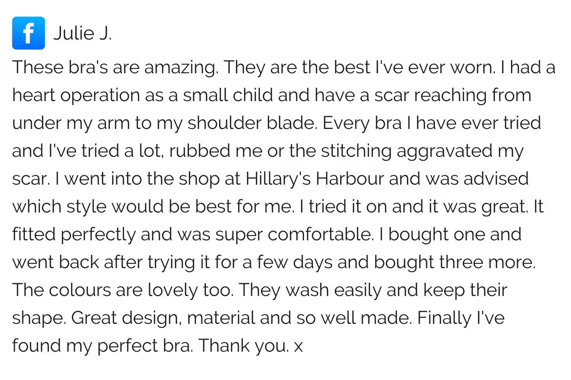 bra for scarring irritation